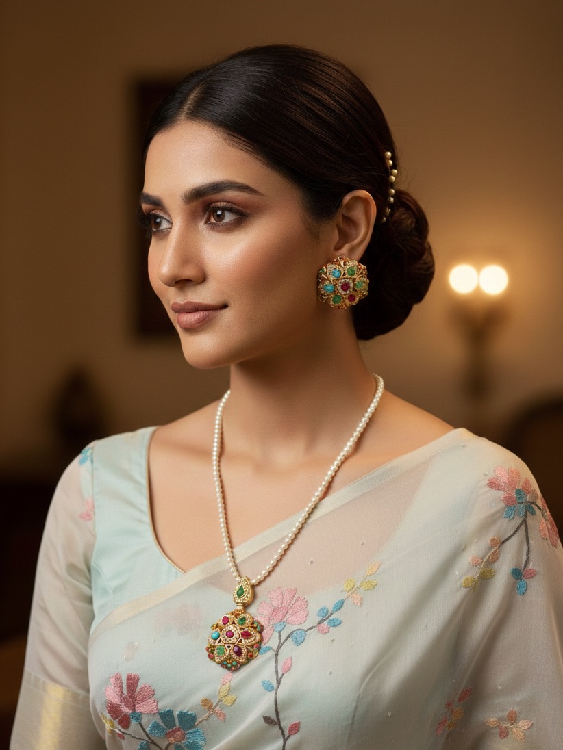 Zubeida pendant set(multicolour)